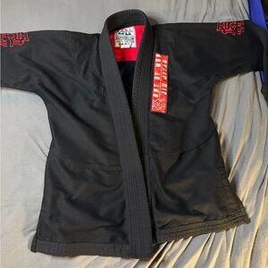 Black Martial Arts Gi set Kids size M1